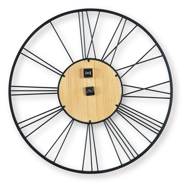 Brockett - Reloj de Pared - Negro / Natural