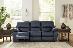 Leesworth - Reclining Living Room Set #blue #2pc.sofa,loveseat