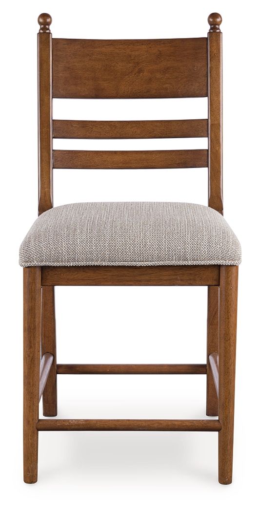 Greddinton - Upholstered Barstool (Set of 2) #lightbrown