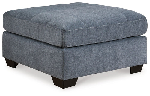 Marleton - Oversized Accent Ottoman #blue