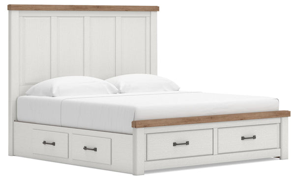 Savonport - Panel Storage Bed #king #storagefootboardand2underbedstorageunits