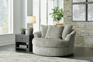 Lindyn - Oversized Swivel Accent Chair #gray