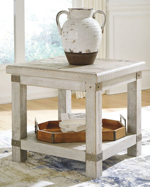 Carynhurst - Mesa auxiliar rectangular - Blanco lavado gris