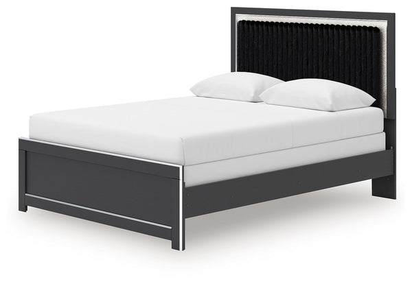 Zuraleus - Upholstered Panel Bed #black #queen