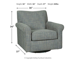 Renley - Swivel Glider Accent Chair #gray