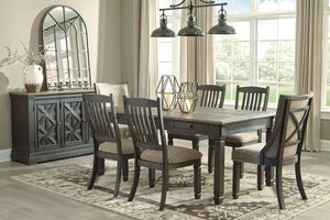 Tyler Creek - Dining Table Set #8pc.table,4sidechairs,2upholsteredsidechairs,server