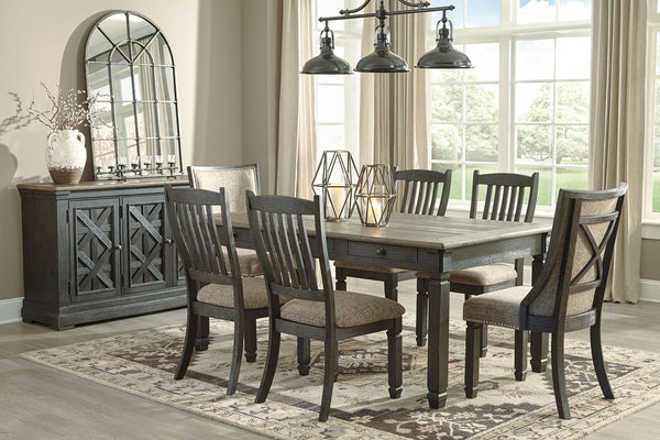 Tyler Creek - Dining Table Set #8pc.table,4sidechairs,2upholsteredsidechairs,server