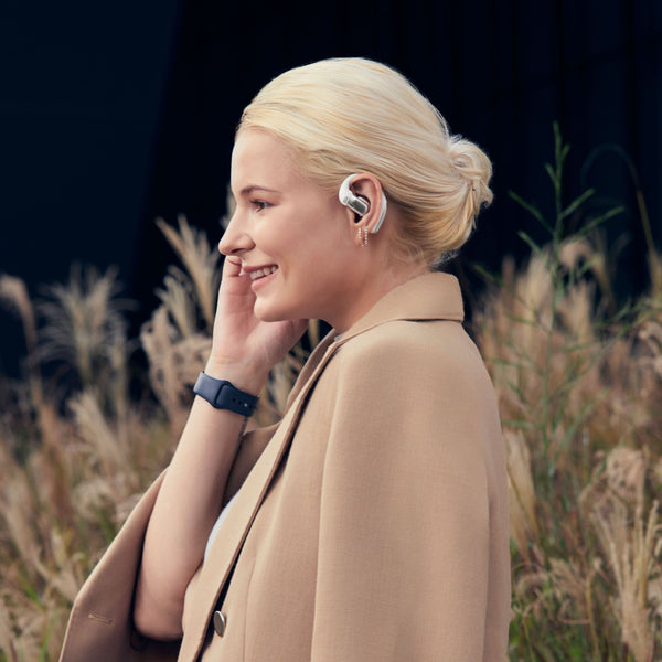 Shokz - OpenFit Pro Open-Ear True Wireless Bluetooth Active Noise Reduction Earbuds - White