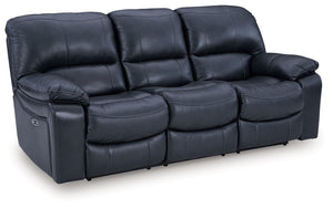 Leesworth - Reclining Living Room Set #blue #2pc.sofa,loveseat