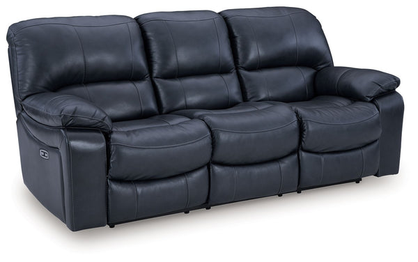 Leesworth - Reclining Living Room Set #blue #2pc.sofa,loveseat