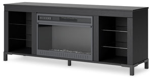 Cayberry - Mueble de TV con chimenea - Negro