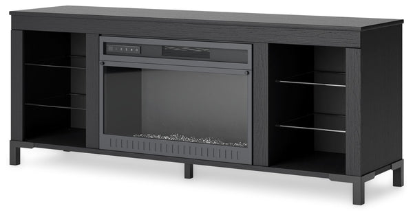 Cayberry - Mueble de TV con chimenea - Negro