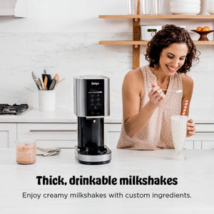 Ninja - CREAMi, Ice Cream Maker, 7 One-Touch Programs, Lite Ice Cream, Sorbet, Gelato, Milkshake, Smoothie - Silver