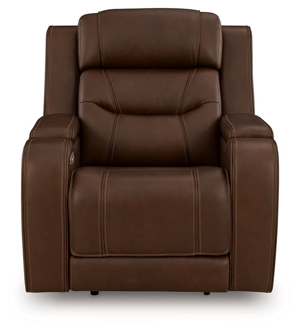 Knightington - Power Recliner With Audio Seating #darkbrown
