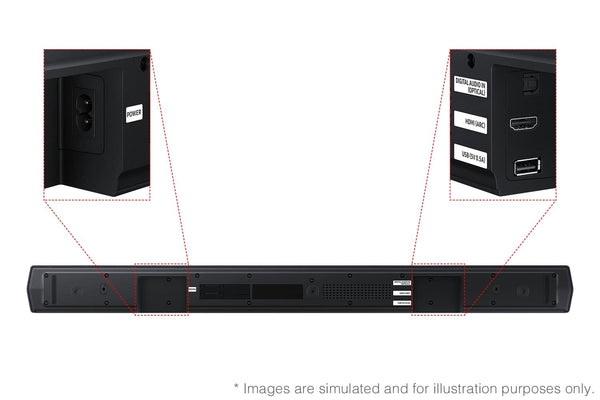 Samsung - B-Series HW-B550F 2.1Ch DTS Virtual:X Soundbar with Subwoofer - Titan Black