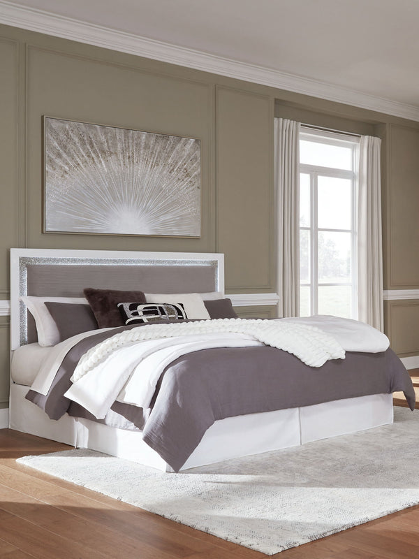 Maeling - Upholstered Panel Headboard #gray #king