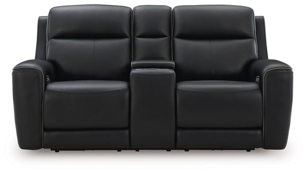 5Z-Comfort - Relaxation - Power Reclining Loveseat with Console / Adj Headrest #black