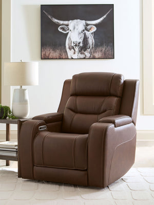 Knightington - Power Recliner With Audio Seating #darkbrown