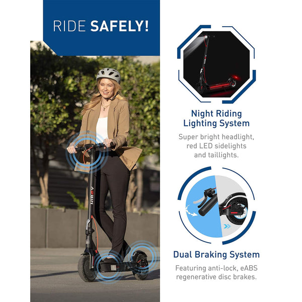 HiBoy - KS4 Pro Foldable Electric Scooter w/ 25 mi Max Operating Range & 19 mph Max Speed - Black