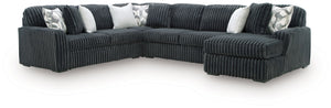 Midnight-Madness - Sectional - Gunmetal #4pc.rightarmfacingcornerchaisesectional
