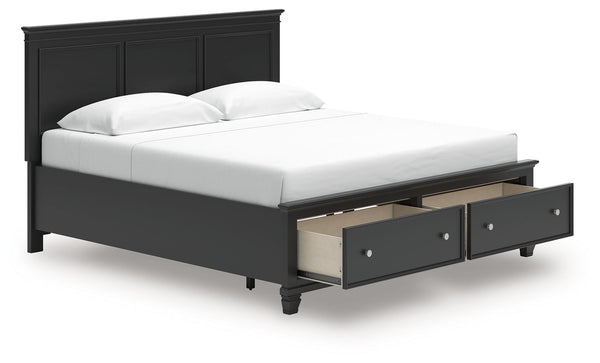 Lanolee - Panel Bed #king #2drawers