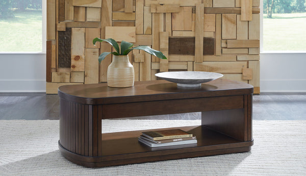 Korestone - Mesa de centro elevable - Marrón oscuro