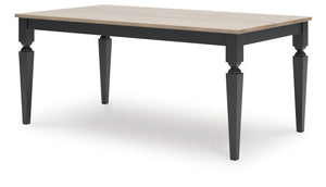 Brenkerton - Mesa de comedor rectangular - Marrón grisáceo / Negro