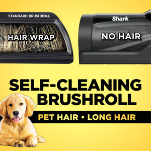 Shark - PowerDetect Upright Vacuum with DuoClean Detect Technology, Self-Cleaning Brushroll, and XL Dustcup - Eggplant
