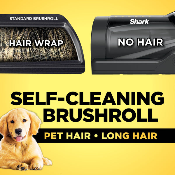 Shark - PowerDetect Upright Vacuum with DuoClean Detect Technology, Self-Cleaning Brushroll, and XL Dustcup - Eggplant