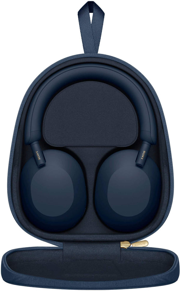 Sony - WH-1000XM5 Wireless Noise Cancelling Over-the-Ear Headphones - Blue