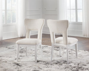 Chalanna - Silla de comedor tapizada (Juego de 2) - Blanca