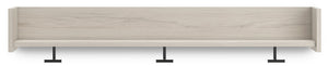 Socalle - Wall Mounted Coat Rack w/Shelf - Light Natural