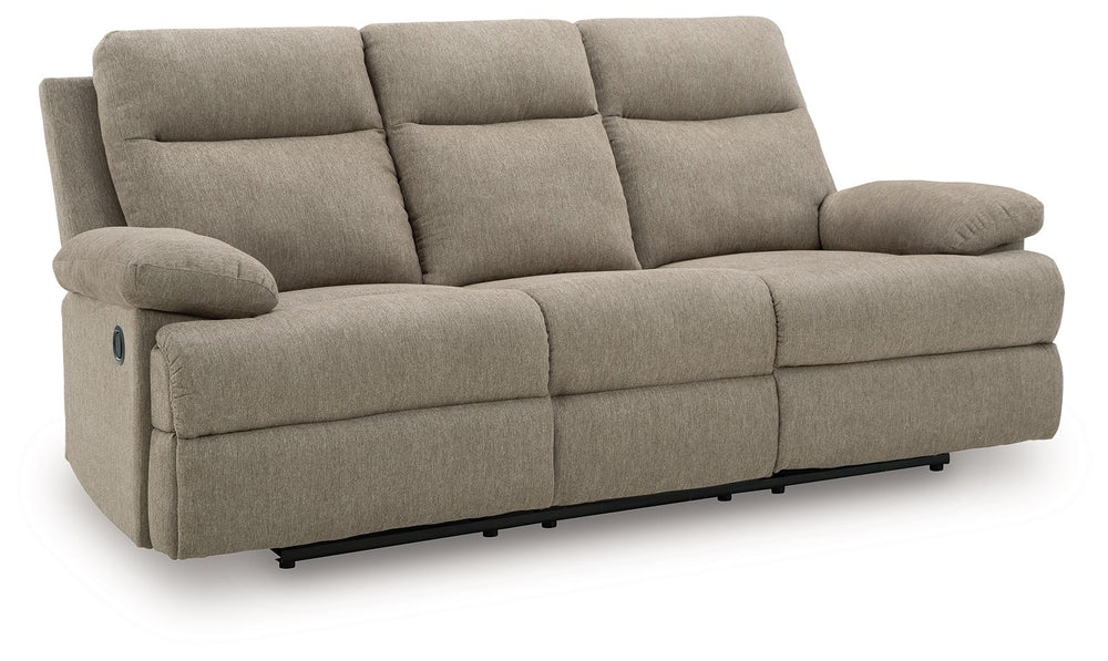 Side-Swipe - Reclining Sofa With Drop Down Table #beige
