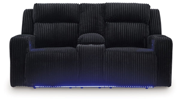 Forest Lake - Power Reclining Loveseat With Console / Adj Headrest #black