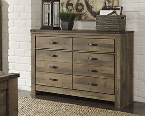 Trinell - Cómoda de seis cajones - 61.34" x 15.98" x 42.99" - Marrón oscuro