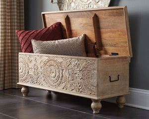 Fossil Ridge - Banco con almacenamiento - Beige
