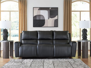 Glossmore - Sofá reclinable - Negro