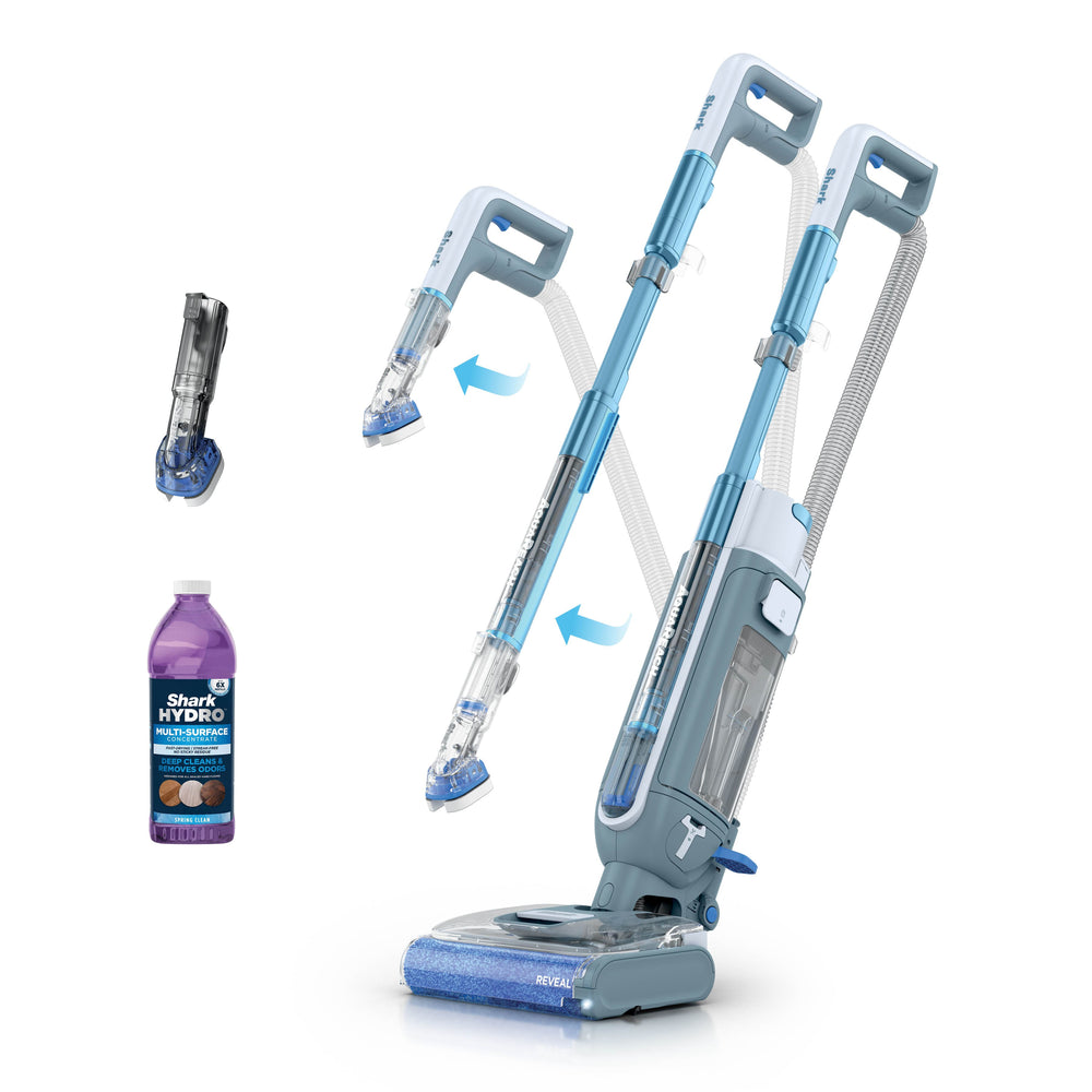 Shark - AquaReach Cordless Vacuum and Mop, with Extendable Reach Wand - Blue