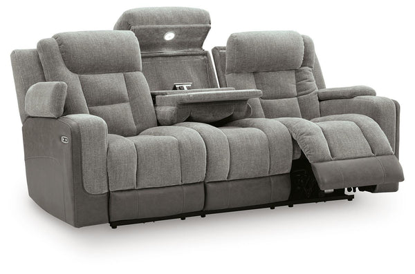 Mixed Motion - Power Reclining Sofa With Adjustable Headrest #gray