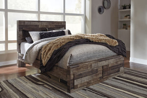 Derekson - Panel Bed #queen #2drawers