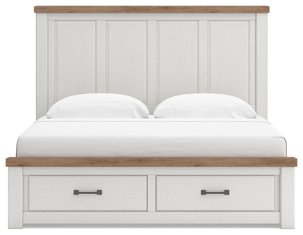 Savonport - Panel Storage Bed #king #storagefootboardand2underbedstorageunits