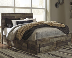 Derekson - Panel Bed #queen #4drawers