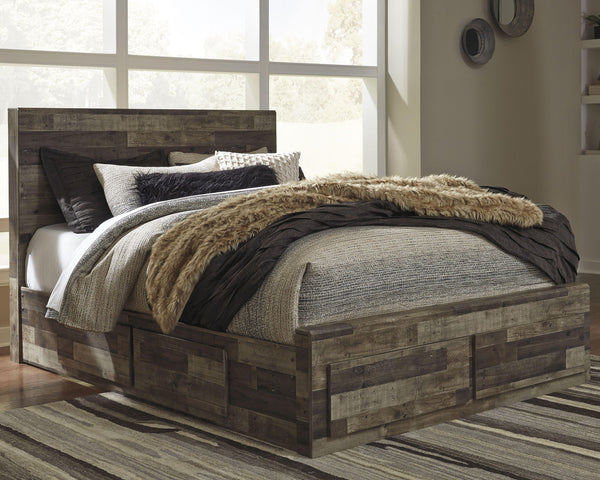 Derekson - Panel Bed #queen #4drawers