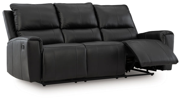 Glossmore - Sofá reclinable - Negro