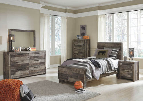 Derekson - Youth Panel Bedroom Set #4pc.bed,dresser,mirror,chest #twin #none