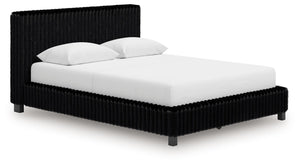 Zuraleus - Upholstered Bed #black #queen