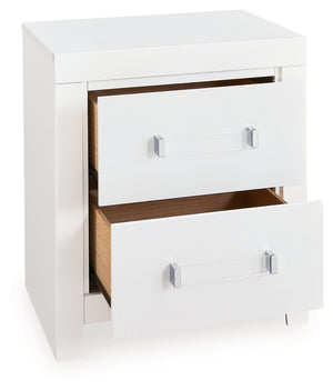 Maeling - Two Drawer Night Stand #white