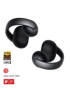 Soundcore - by Anker AeroClip Open-Ear Clip-On Earbud Headphones - Black