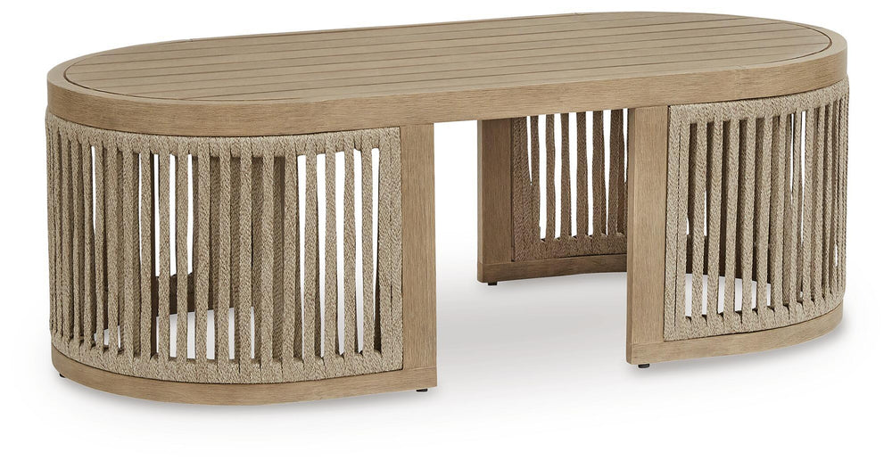 Serena Shores - Mesa de centro rectangular - Beige