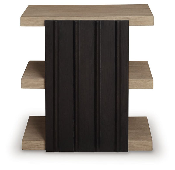 Rylandyn - Mesa auxiliar rectangular - Negro / Marrón claro